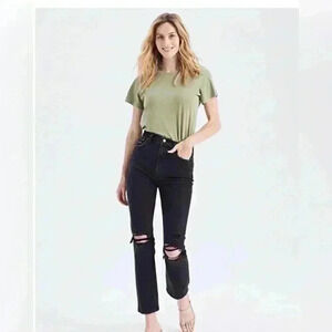 Abercrombie & Fitch Ultra High-Rise Ankle Straight Jeans curve love 25/0R